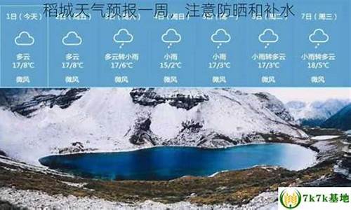 稻城的天气预报15天_稻城天气预报一周穿